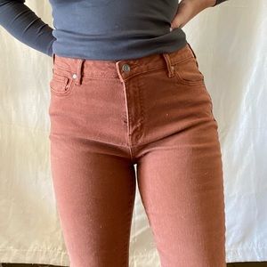 Time and Tru High Rise Terra Cotta Orange Boot Cut Jeans